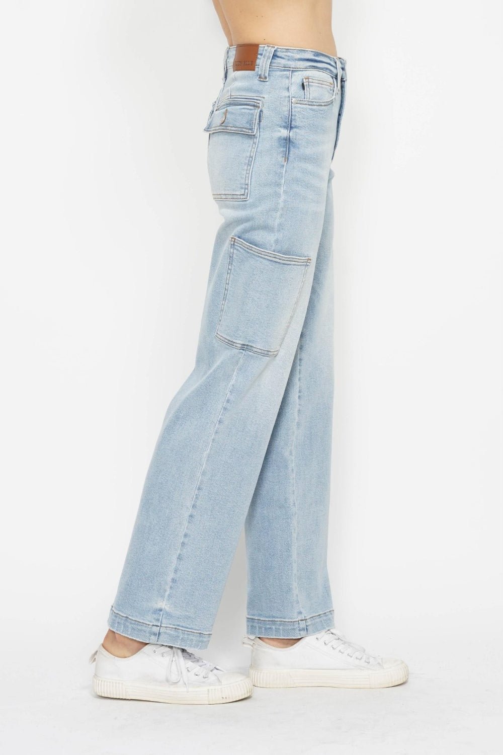 Judy Blue Full Size High Waist Straight Cargo Jeans - Blu Lotus Boutique