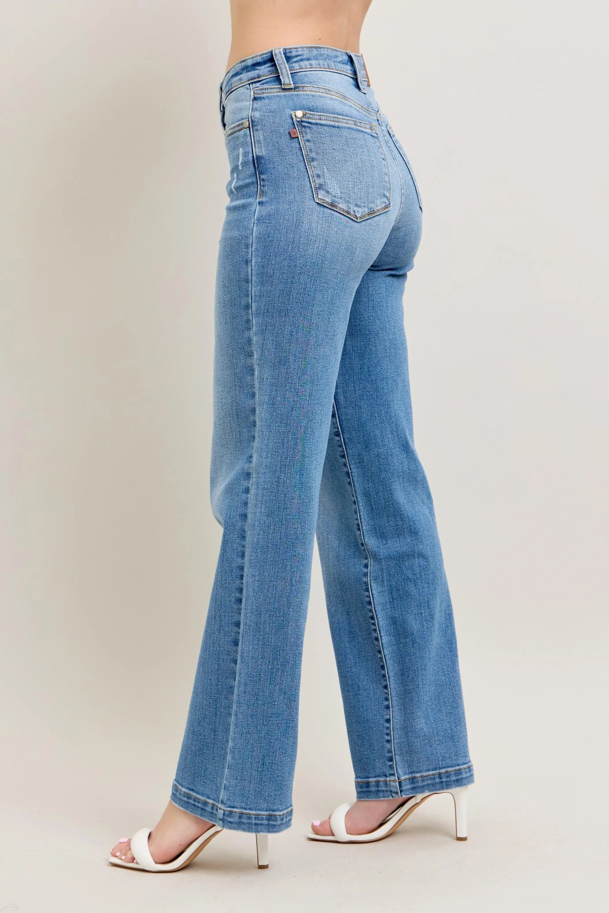 Judy Blue Full Size High Waist Straight Jeans Plus Size - Blu Lotus Boutique