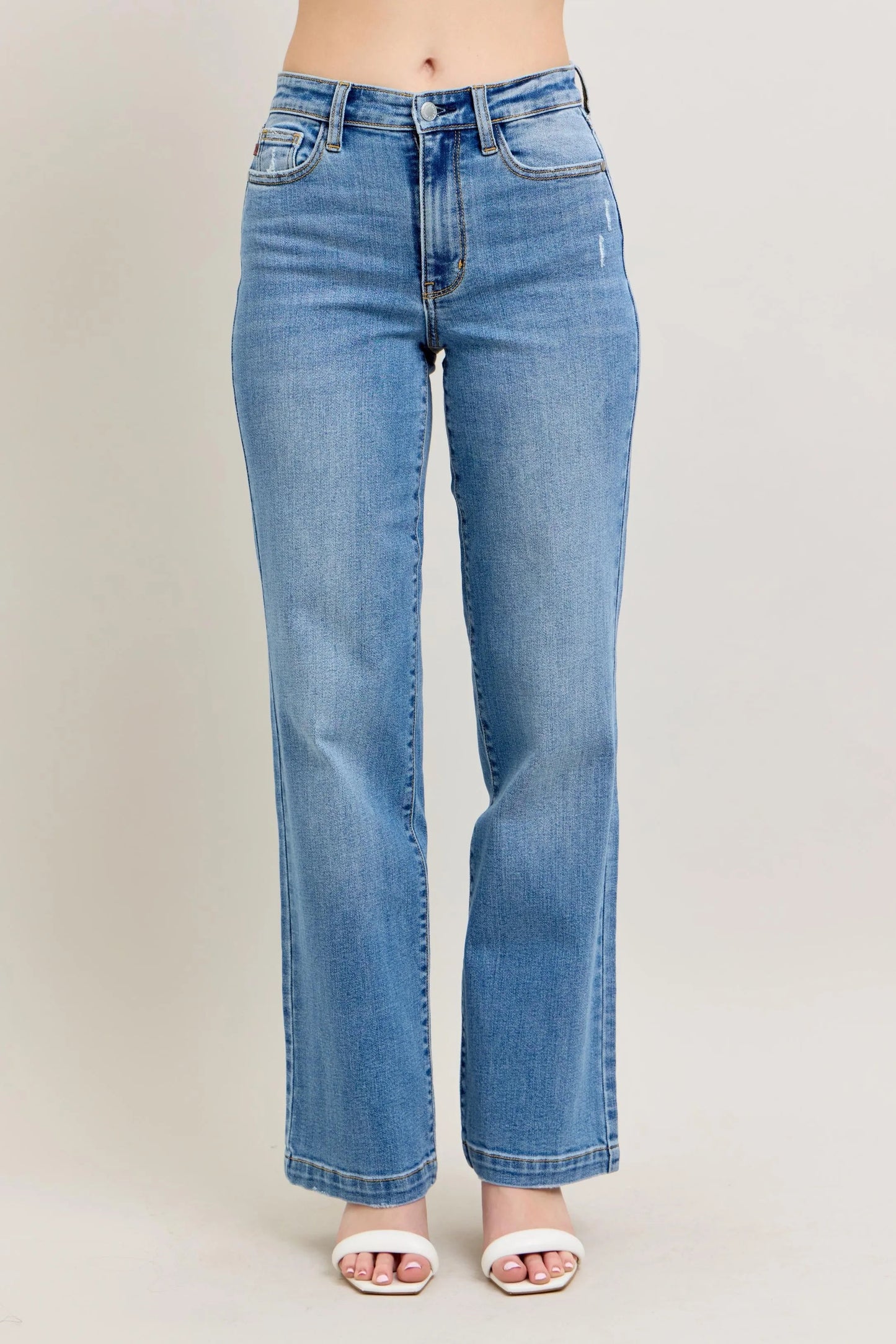 Judy Blue Full Size High Waist Straight Jeans Plus Size - Blu Lotus Boutique