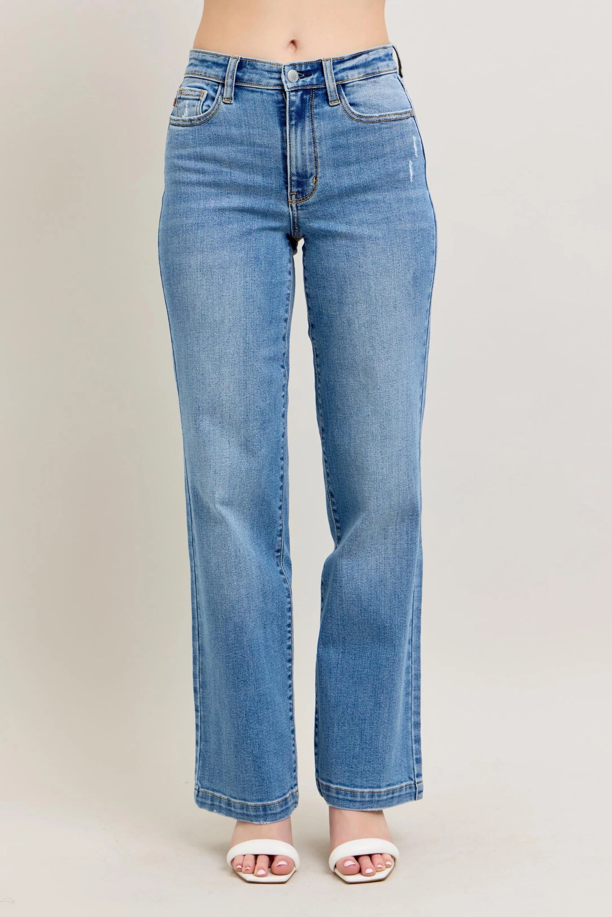 Judy Blue Full Size High Waist Straight Jeans Plus Size - Blu Lotus Boutique
