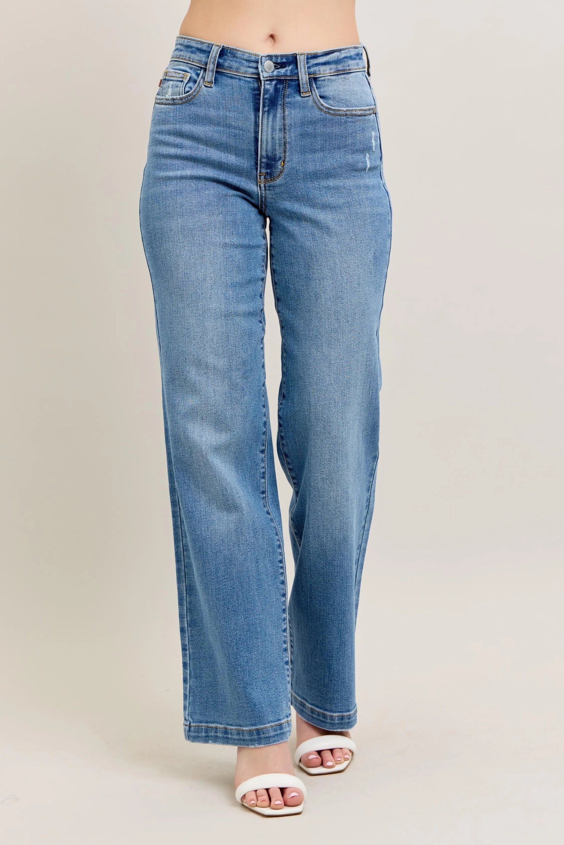 Judy Blue Full Size High Waist Straight Jeans Plus Size - Blu Lotus Boutique