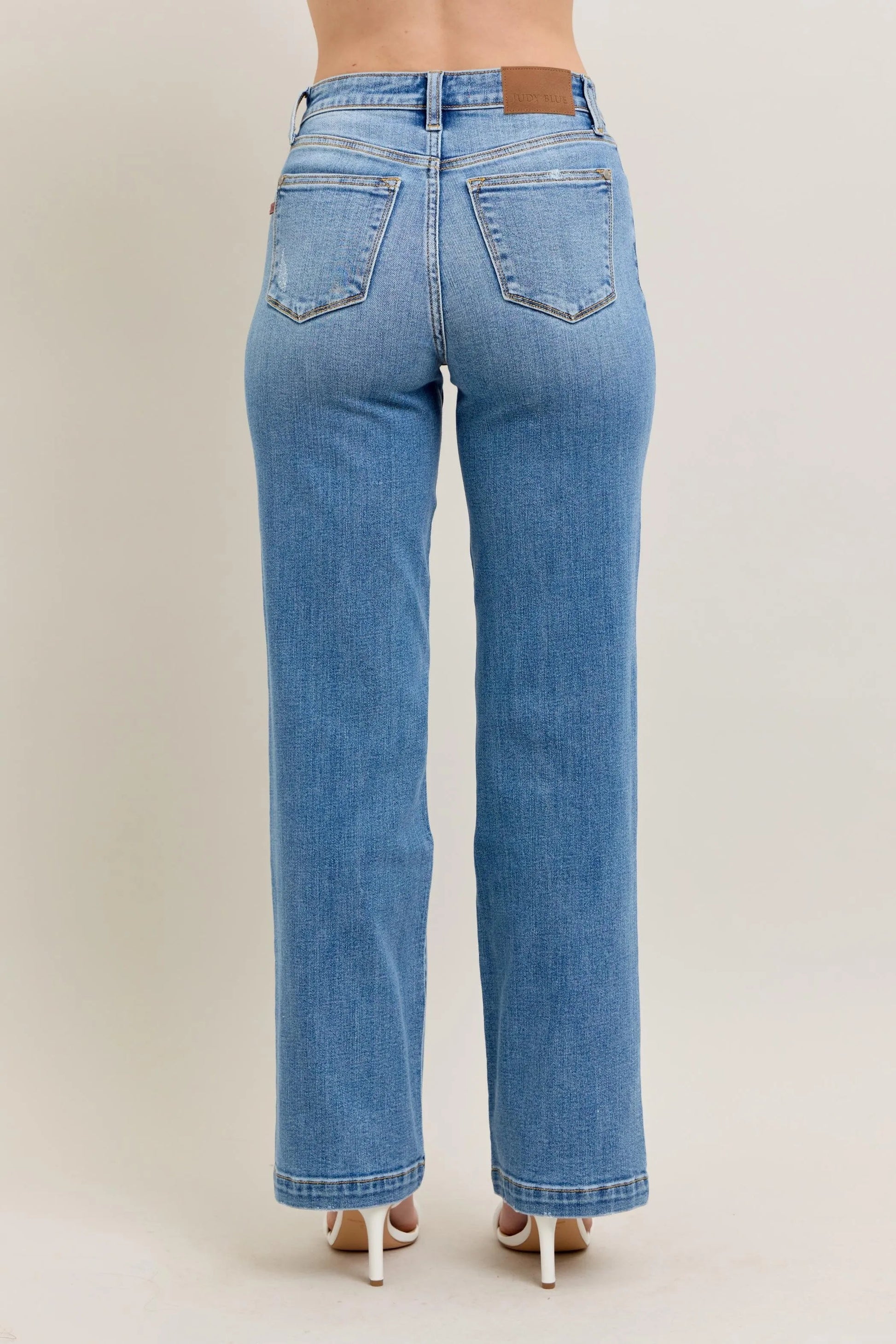 Judy Blue Full Size High Waist Straight Jeans Plus Size - Blu Lotus Boutique