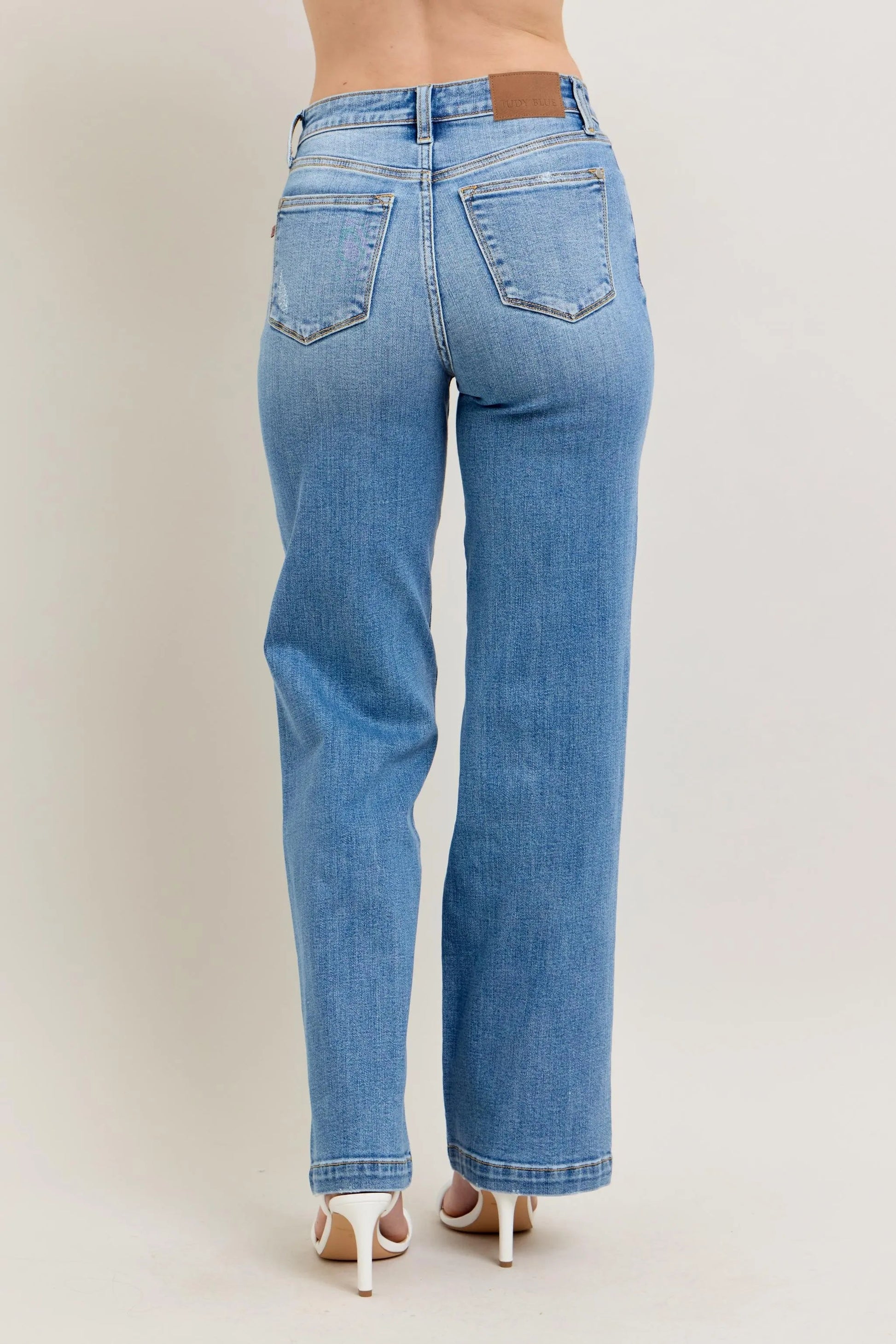 Judy Blue Full Size High Waist Straight Jeans Plus Size - Blu Lotus Boutique
