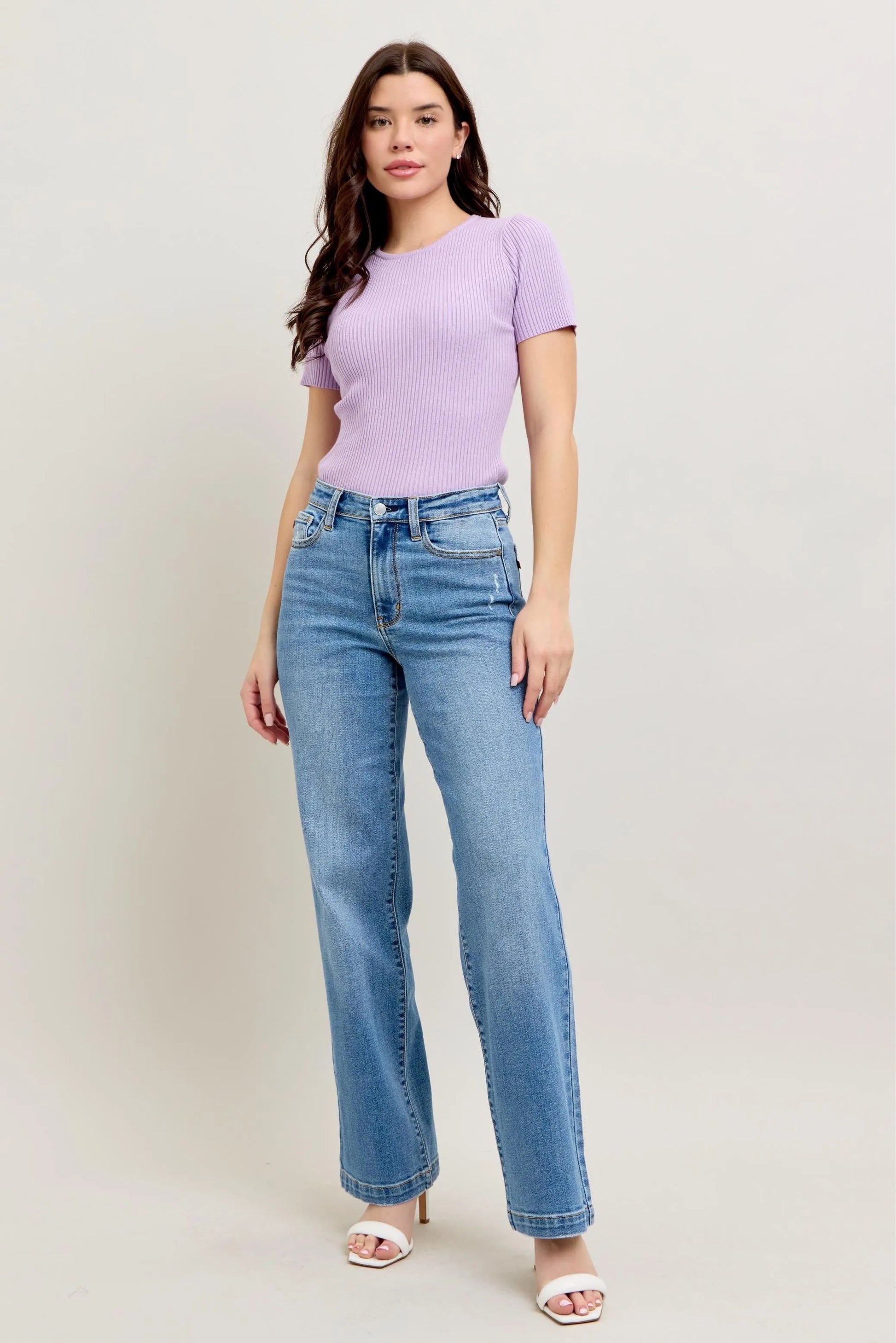 Judy Blue Full Size High Waist Straight Jeans Plus Size - Blu Lotus Boutique