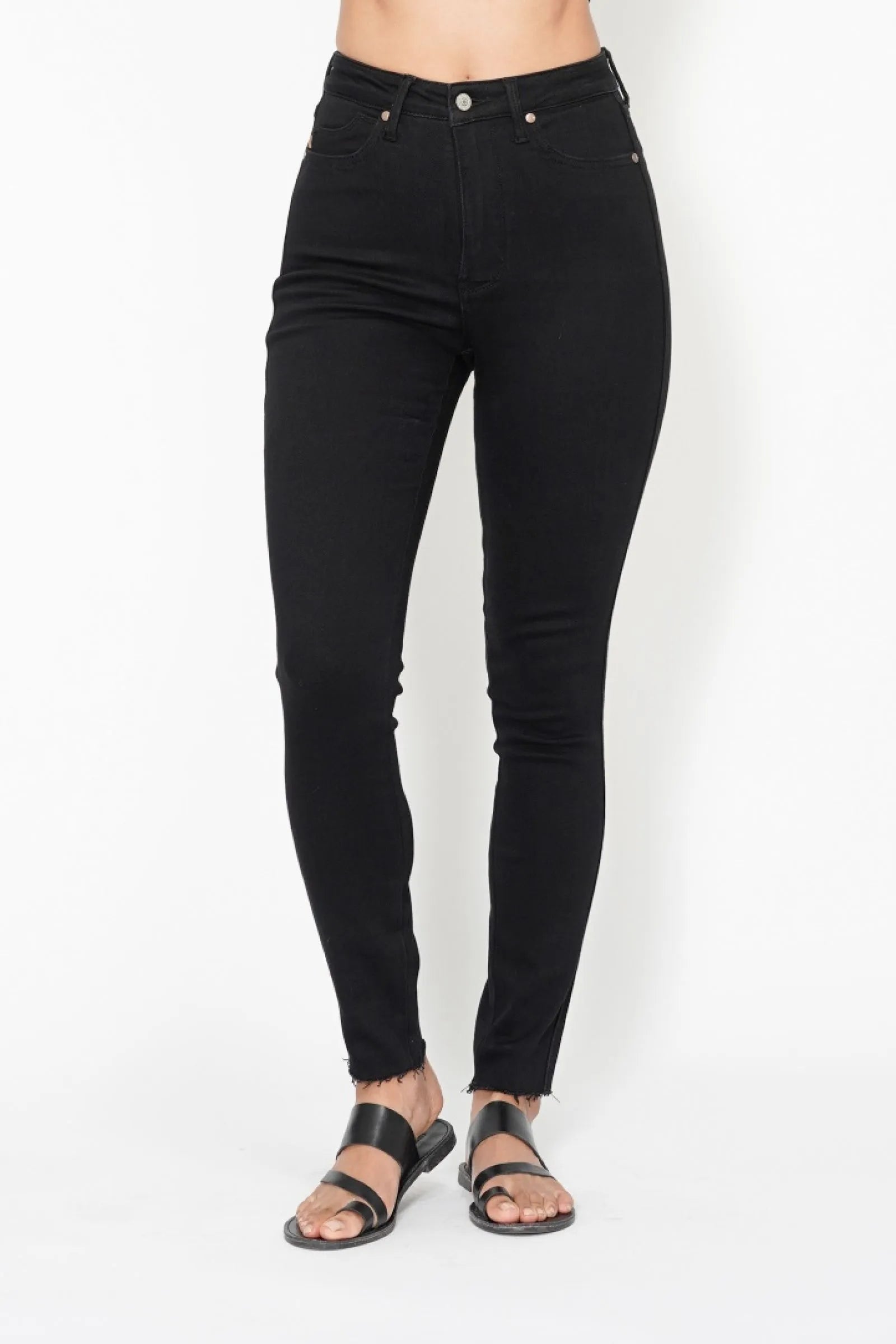 Judy Blue Full Size High Waisted Tummy Control Shield Pockets Skinny Jeans Plus Size - Blu Lotus Boutique