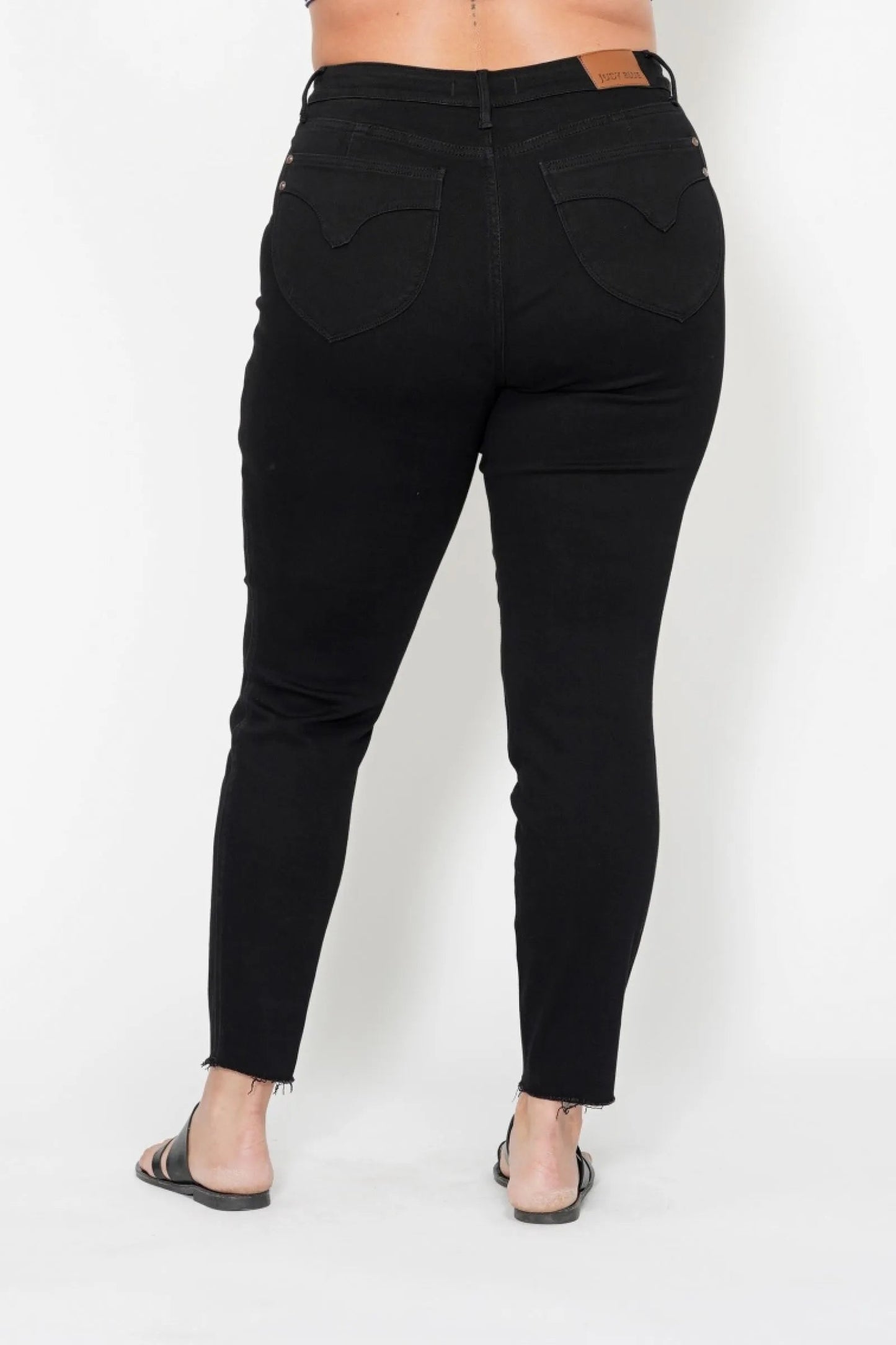 Judy Blue Full Size High Waisted Tummy Control Shield Pockets Skinny Jeans Plus Size - Blu Lotus Boutique