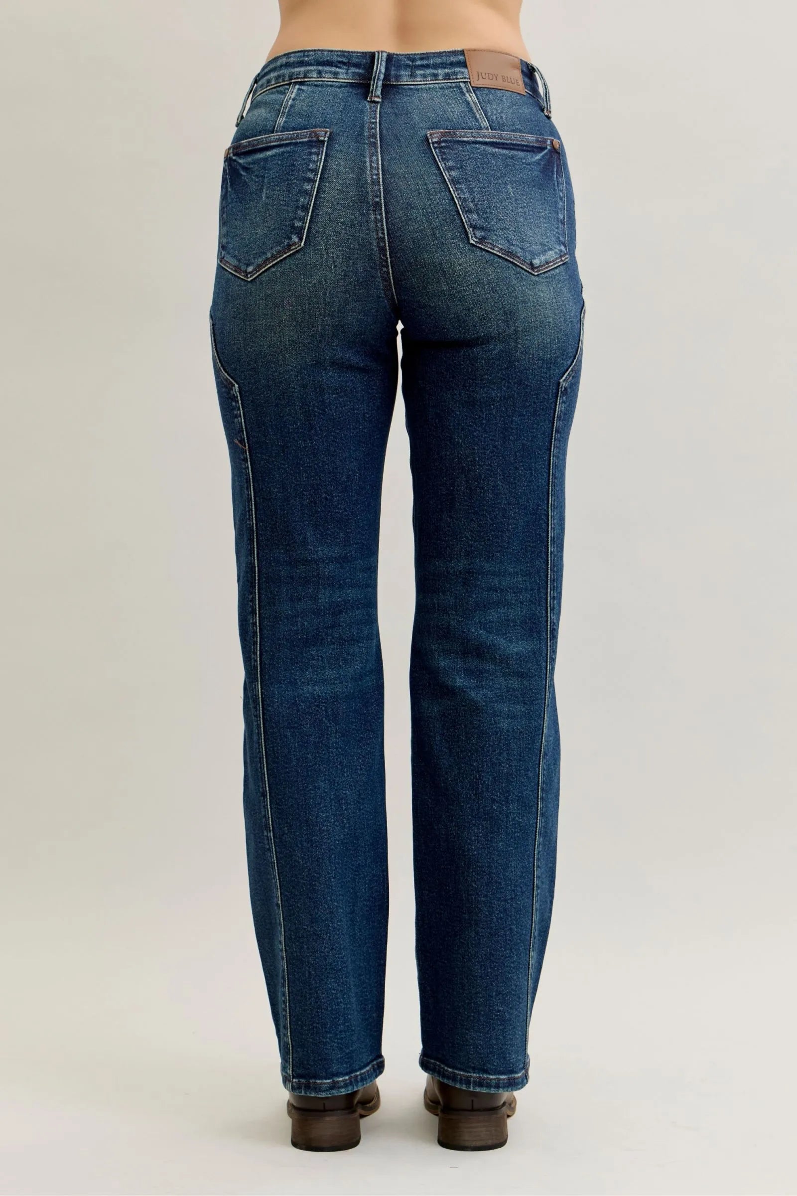 Judy Blue Full Size Seam Detail Straight Leg Jeans Plus Size - Blu Lotus Boutique