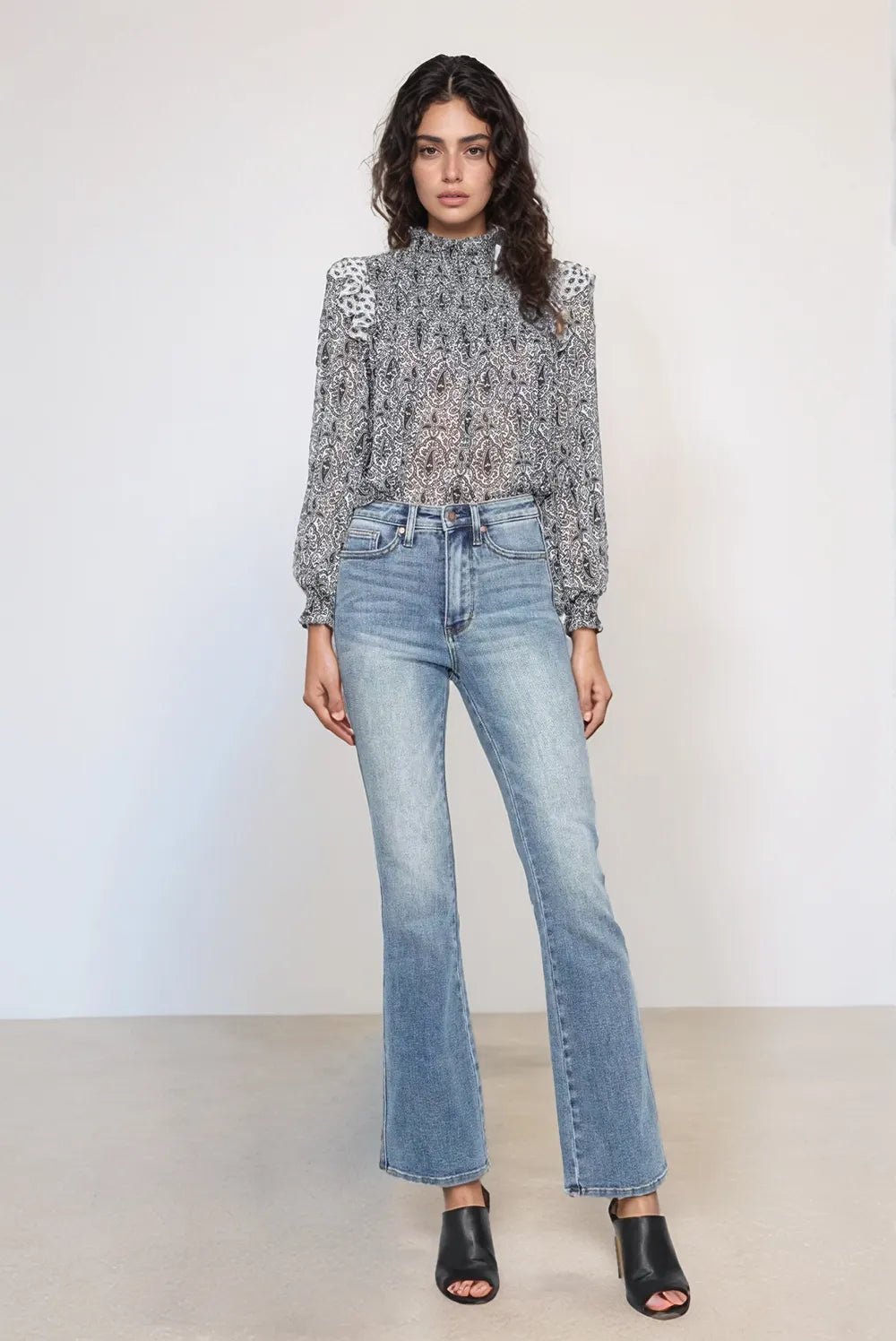 Judy Blue Full Size Tummy Control Back Embroidered Pocketed Bootcut Jeans Plus Size - Blu Lotus Boutique