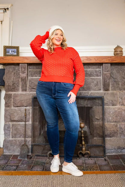 Judy Blue Full Size Washed Thermal Skinny Jeans Plus Size - Blu Lotus Boutique