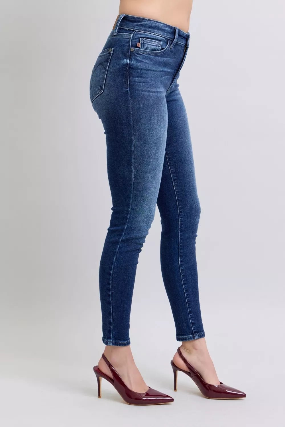 Judy Blue Full Size Washed Thermal Skinny Jeans Plus Size - Blu Lotus Boutique