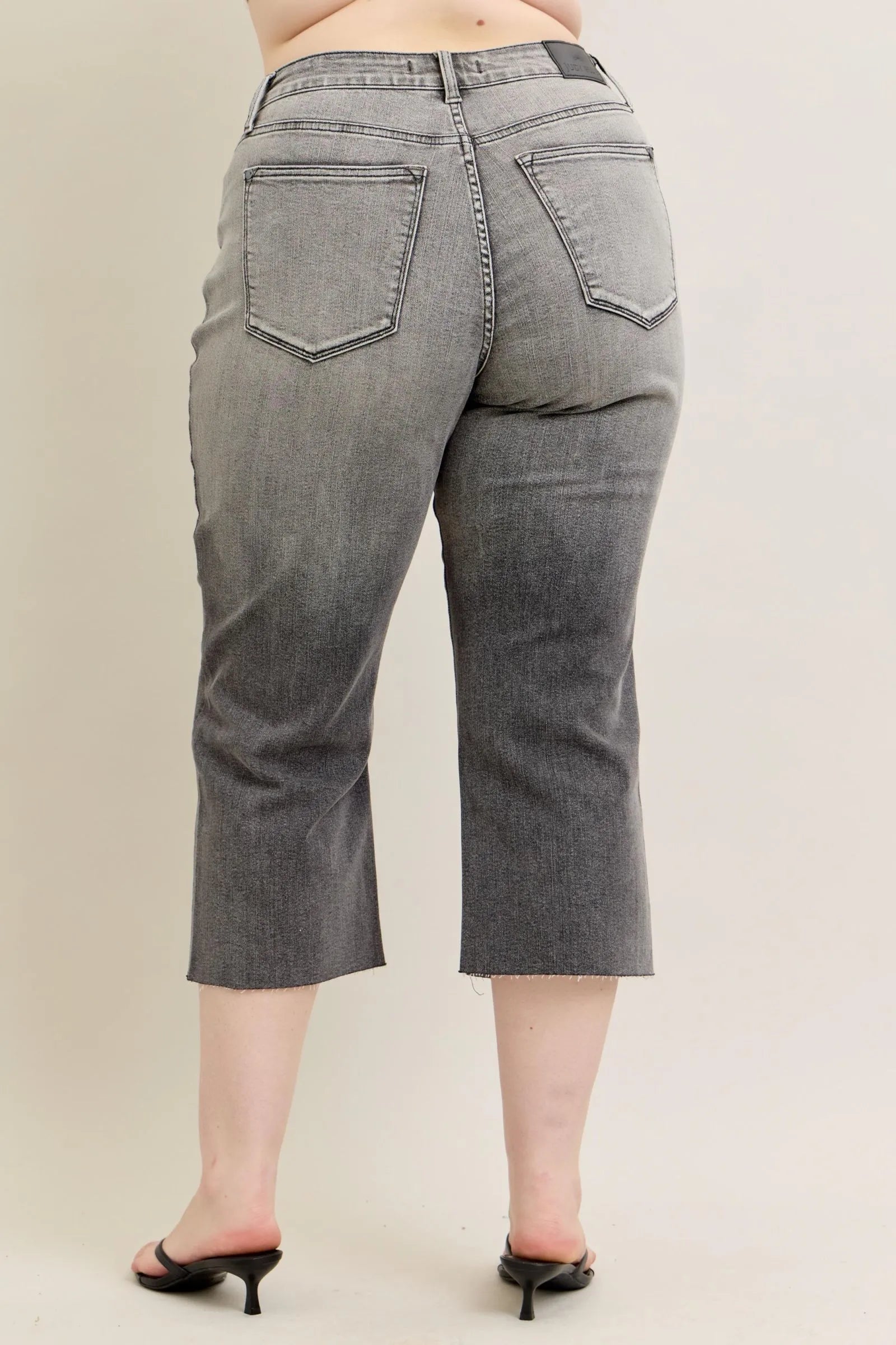 Judy Blue Full Size Wide Leg Capris Jeans Plus Size - Blu Lotus Boutique