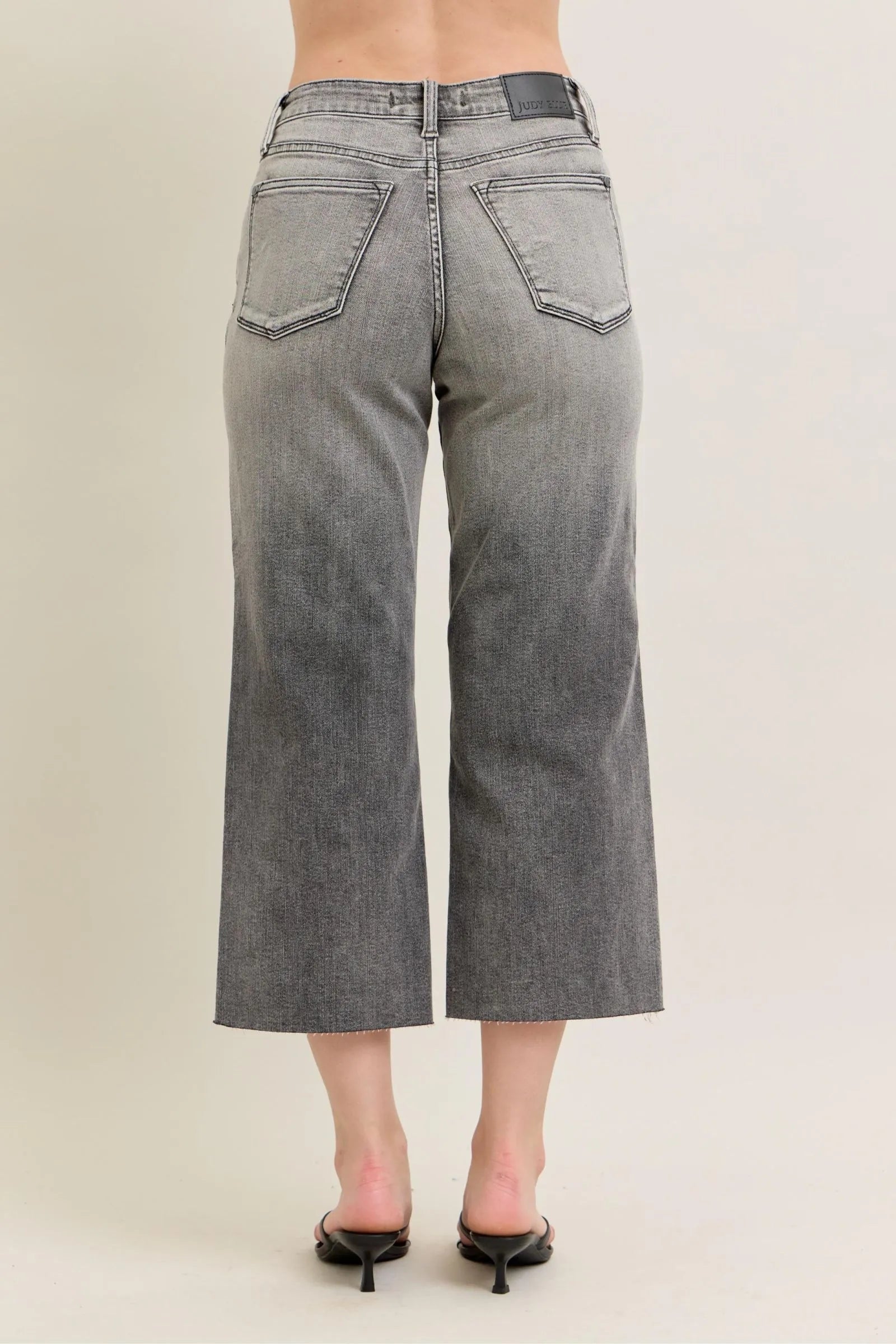 Judy Blue Full Size Wide Leg Capris Jeans Plus Size - Blu Lotus Boutique