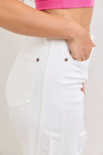 Judy Blue High - Waisted Rigid Magic Panel Barrel Jeans - Blu Lotus Boutique