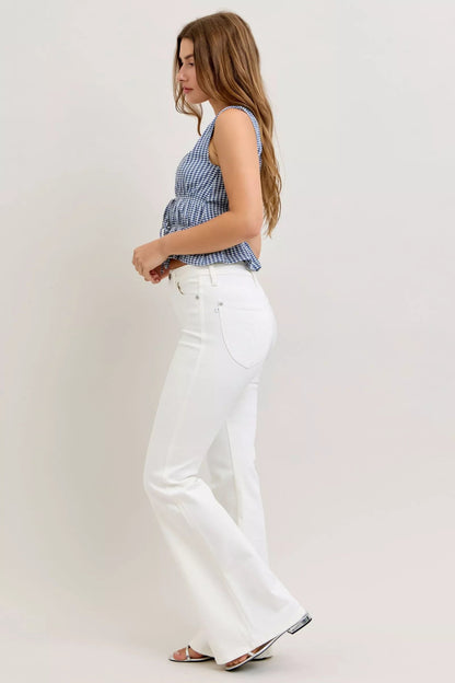 Judy Blue High - Waisted Tummy Control Flare Jeans - Blu Lotus Boutique