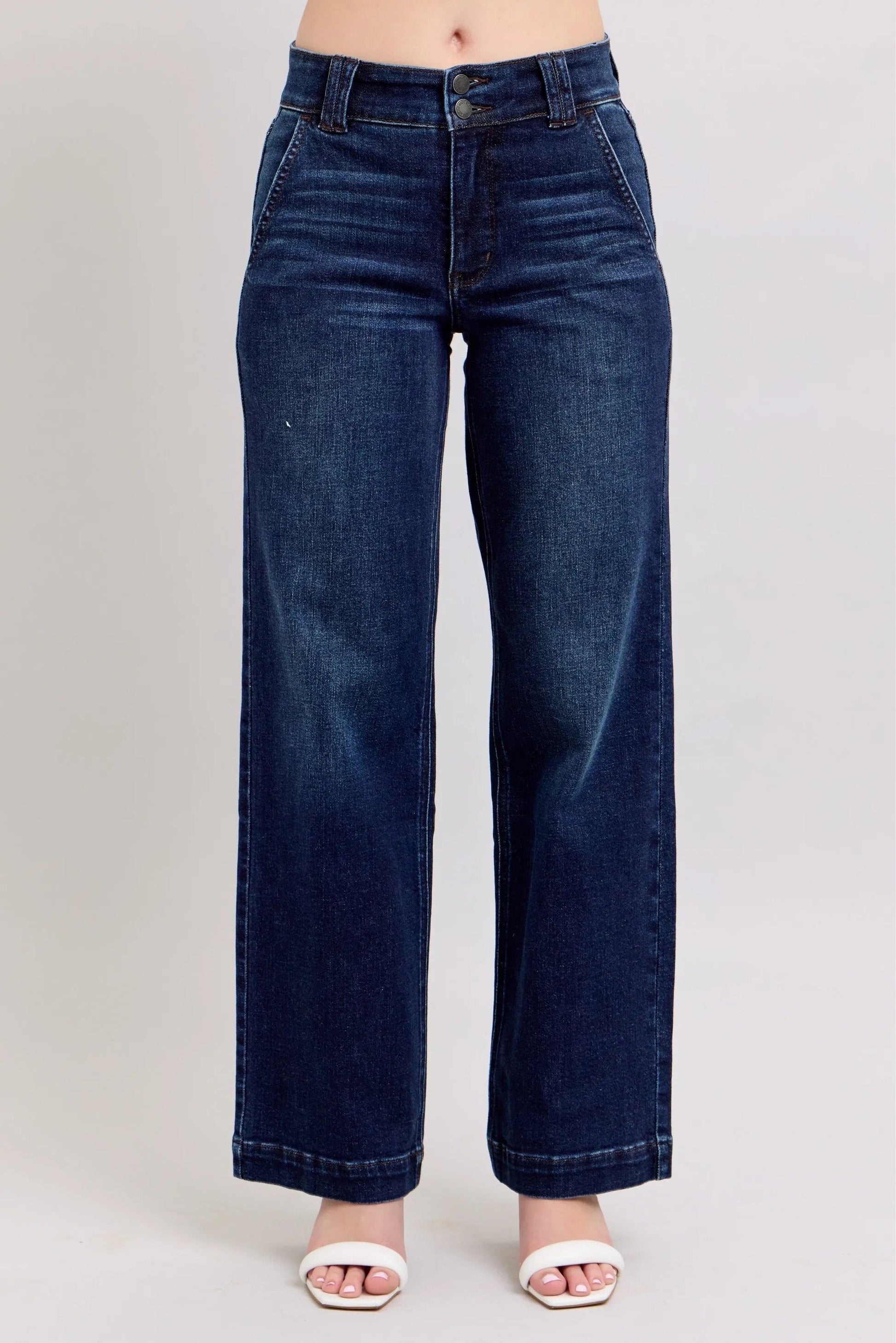 Judy Blue High - Waisted Wide Leg Jeans - Blu Lotus Boutique