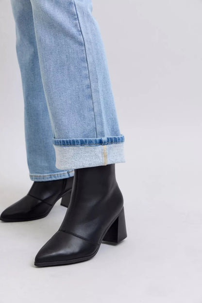 Judy Blue Mid Rise Thermal Bootcut Jeans - Blu Lotus Boutique