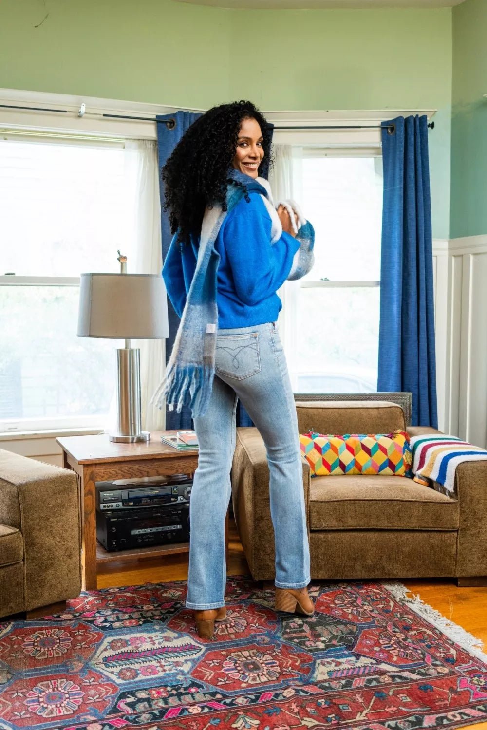 Judy Blue Mid Rise Thermal Bootcut Jeans - Blu Lotus Boutique