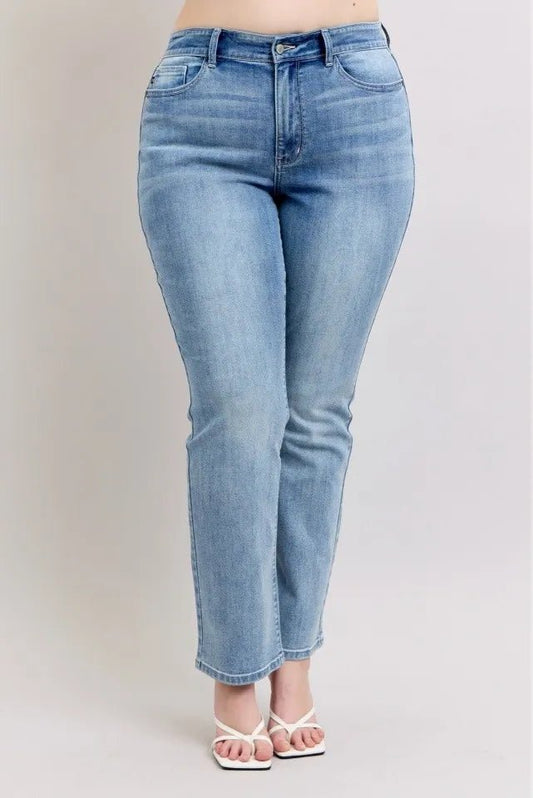 Judy Blue Plus Size High Waist Dad Jeans - Blu Lotus Boutique