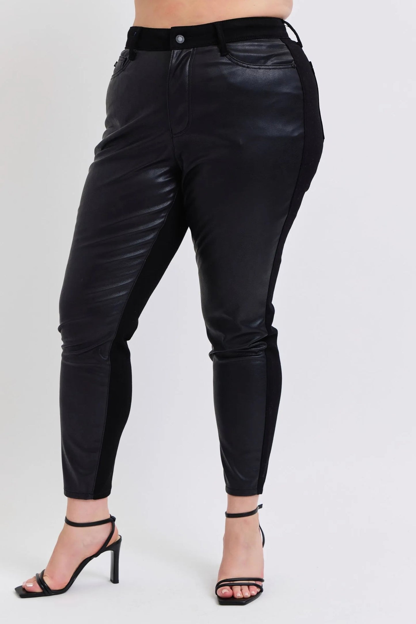 Judy Blue Plus Size HW Faux Leather Skinny Pants - Blu Lotus Boutique