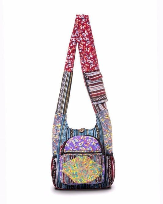 Kathmandu Collection Butterfly Design Hobo Bag - Blu Lotus Boutique
