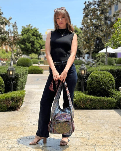 Kathmandu Collection Butterfly Design Hobo Bag - Blu Lotus Boutique