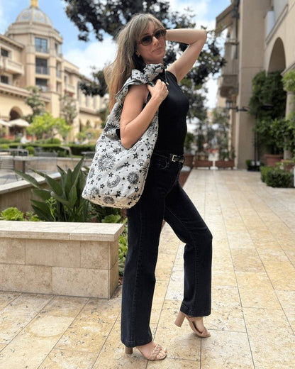 Kathmandu Collection Celestial Print Hobo Bag - Blu Lotus Boutique