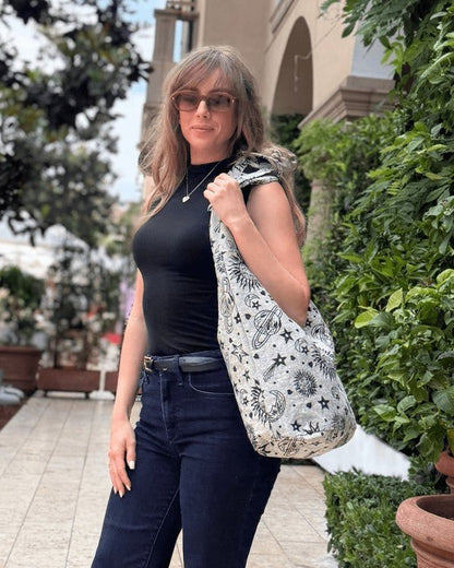 Kathmandu Collection Celestial Print Hobo Bag - Blu Lotus Boutique