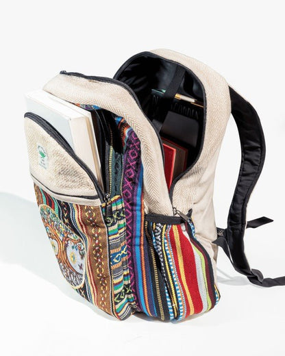 Kathmandu Collection Handmade Tree Hemp Backpack - Blu Lotus Boutique