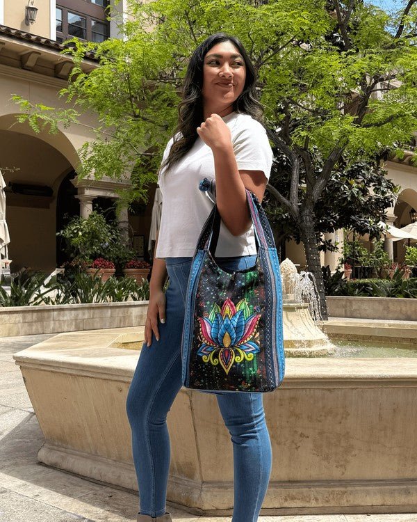 Kathmandu Collection Lotus Handmade Hobo Bag - Blu Lotus Boutique