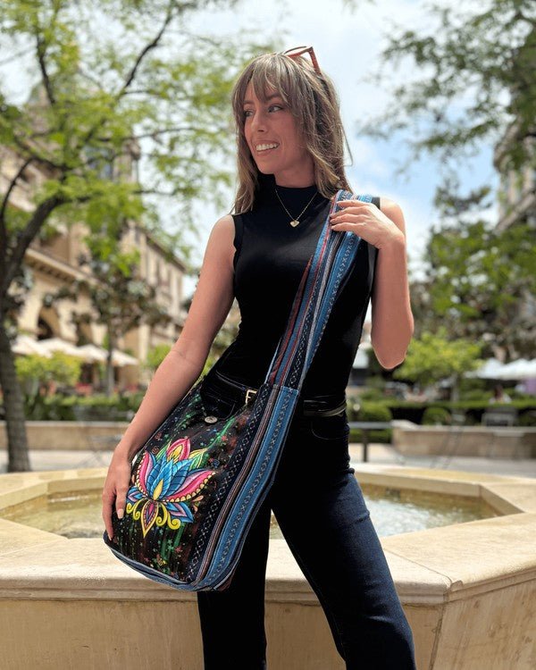 Kathmandu Collection Lotus Handmade Hobo Bag - Blu Lotus Boutique