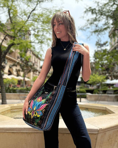 Kathmandu Collection Lotus Handmade Hobo Bag - Blu Lotus Boutique