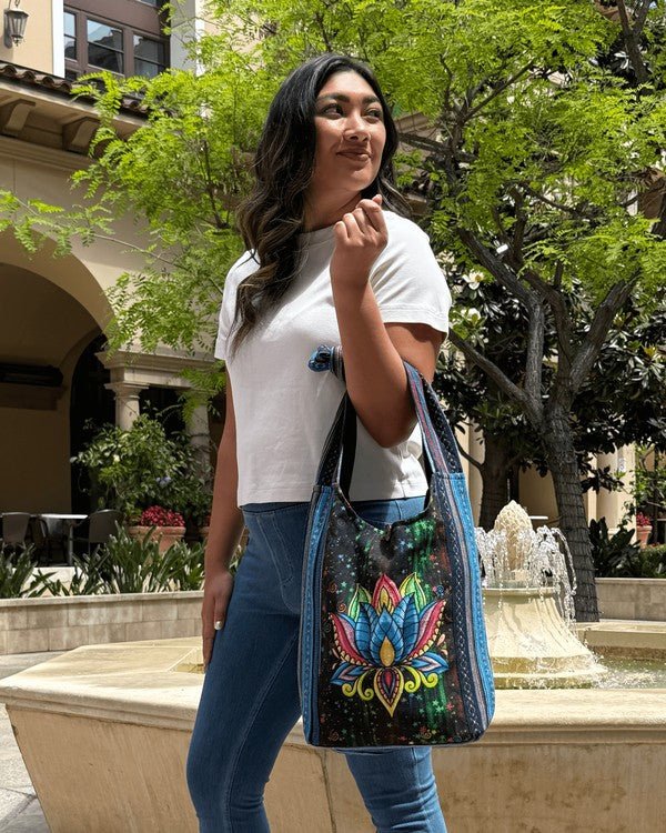 Kathmandu Collection Lotus Handmade Hobo Bag - Blu Lotus Boutique