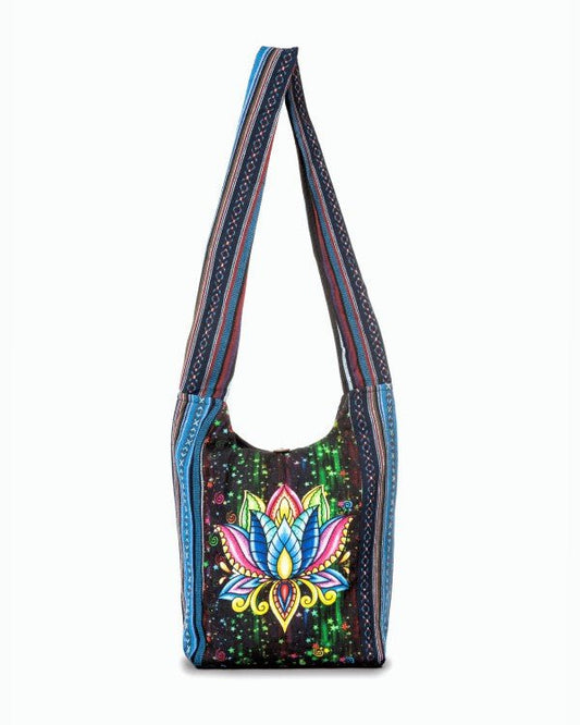 Kathmandu Collection Lotus Handmade Hobo Bag - Blu Lotus Boutique