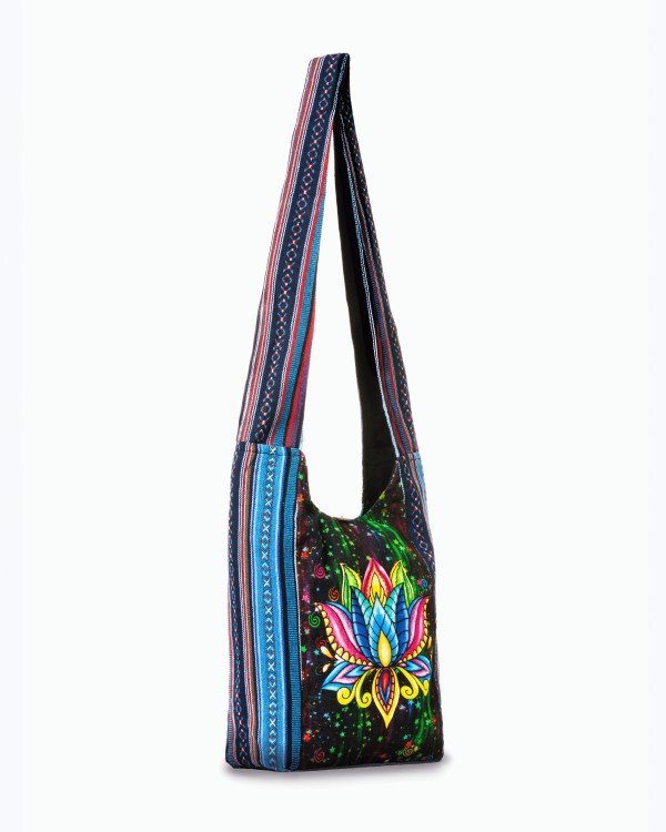 Kathmandu Collection Lotus Handmade Hobo Bag - Blu Lotus Boutique