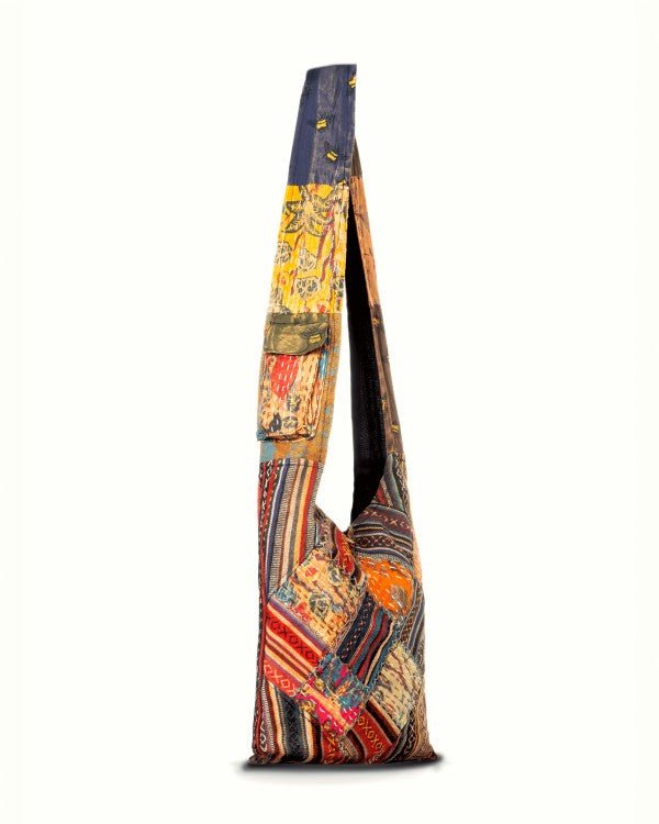 Kathmandu Collection Quilted Patchwork Hobo Bag - Blu Lotus Boutique