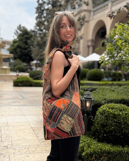 Kathmandu Collection Quilted Patchwork Hobo Bag - Blu Lotus Boutique