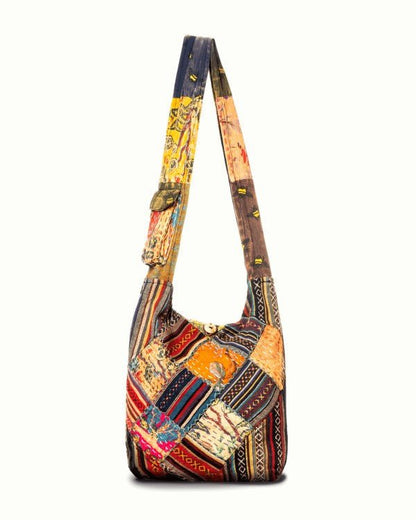Kathmandu Collection Quilted Patchwork Hobo Bag - Blu Lotus Boutique