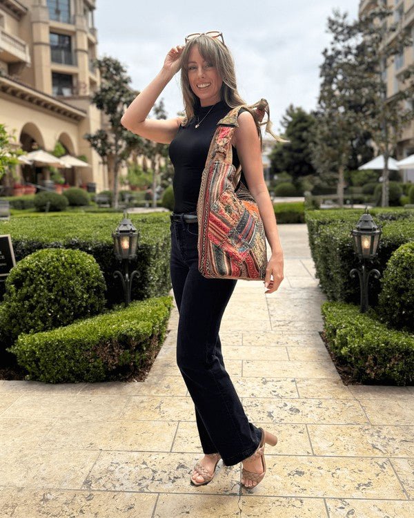 Kathmandu Collection Quilted Patchwork Hobo Bag - Blu Lotus Boutique