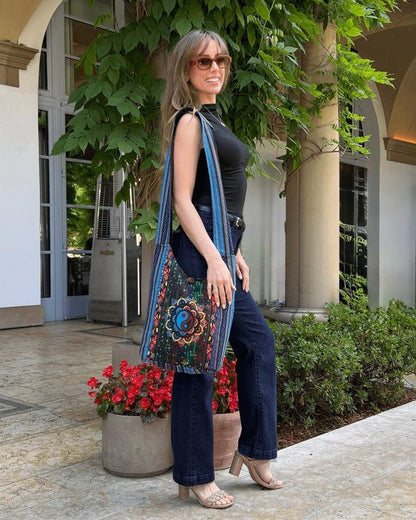 Kathmandu Collection Yin Yang Print Hobo Bag - Blu Lotus Boutique
