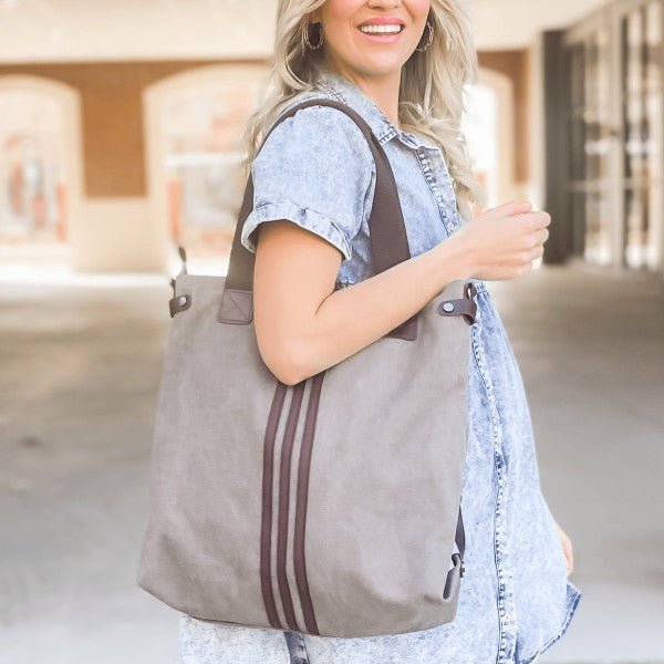 Kelly Canvas Tote - Blu Lotus Boutique