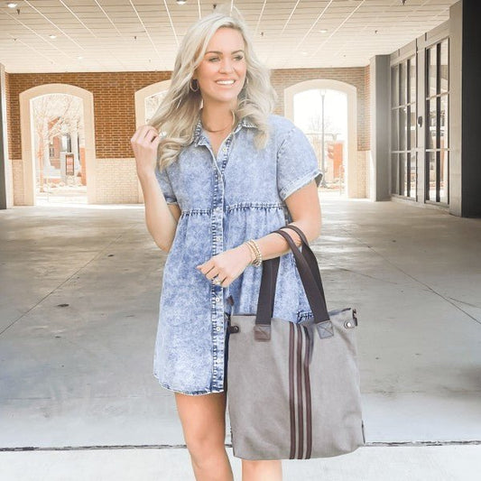 Kelly Canvas Tote - Blu Lotus Boutique