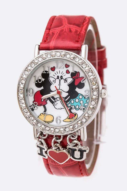 Kisses Mickey Minnie Disney Watch Gift Set - Blu Lotus Boutique