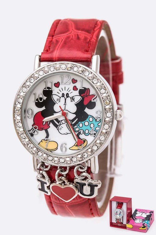Kisses Mickey Minnie Disney Watch Gift Set - Blu Lotus Boutique