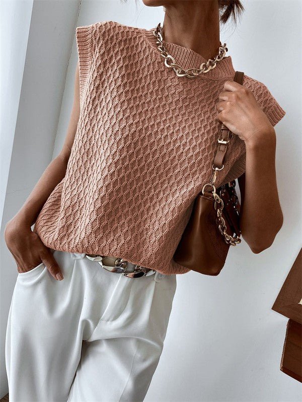 Knit Sweater Vest - Blu Lotus Boutique