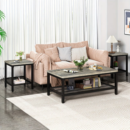 LAMERGE 3Piece Modern Living Room Table Set - Blu Lotus Boutique