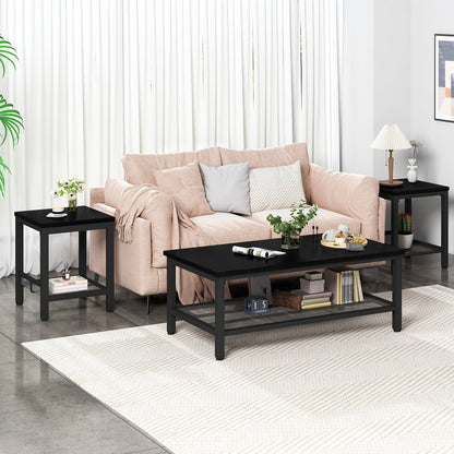 LAMERGE 3Piece Modern Living Room Table Set - Blu Lotus Boutique