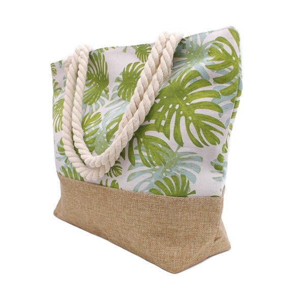 LARGE PALM LEAF BEACH BAG - Blu Lotus Boutique