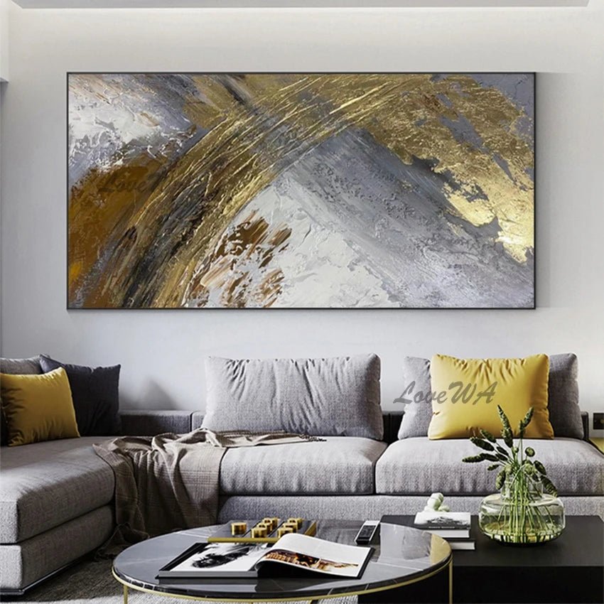 Large Size Group 1 Pcs Hand Painted Abstract Oil Painting on Canvas Wall Picture Art Living Room Home 1 Panel Wall Art Decor(No Frame) - Blu Lotus Boutique