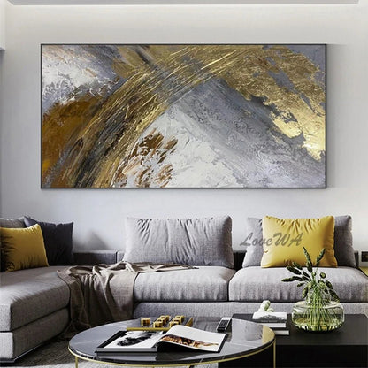 Large Size Group 1 Pcs Hand Painted Abstract Oil Painting on Canvas Wall Picture Art Living Room Home 1 Panel Wall Art Decor(No Frame) - Blu Lotus Boutique