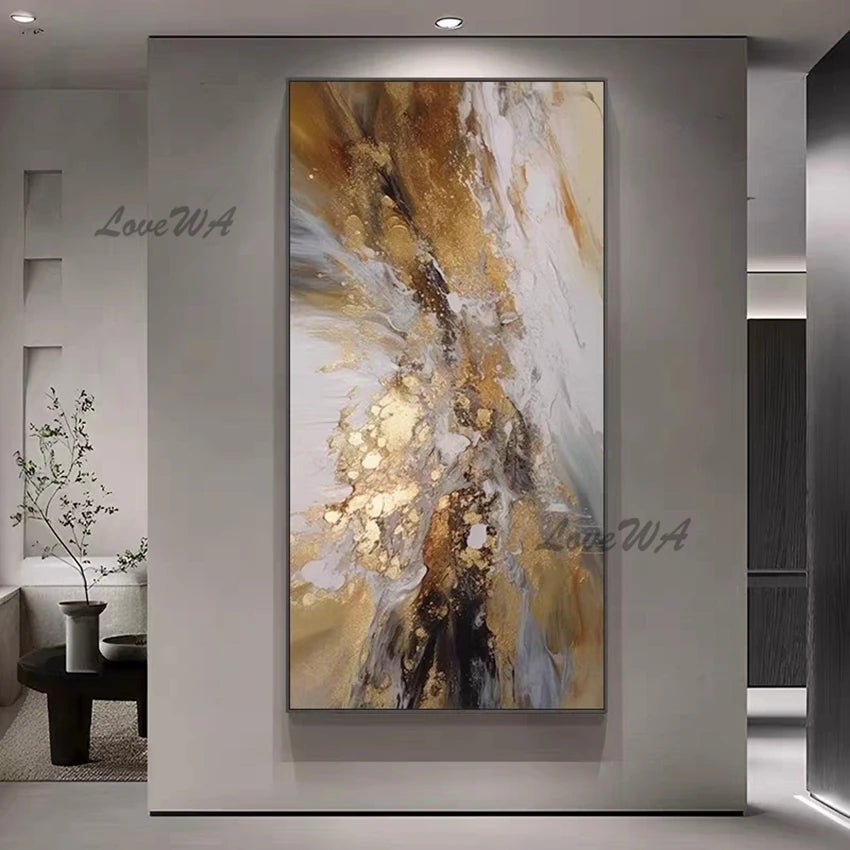 Large Size Group 1 Pcs Hand Painted Abstract Oil Painting on Canvas Wall Picture Art Living Room Home 1 Panel Wall Art Decor(No Frame) - Blu Lotus Boutique
